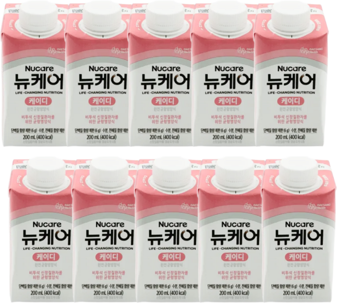 대상wellife 뉴케어 케이디 비투석 신장질환용 균형영양식, 200ml, 10개