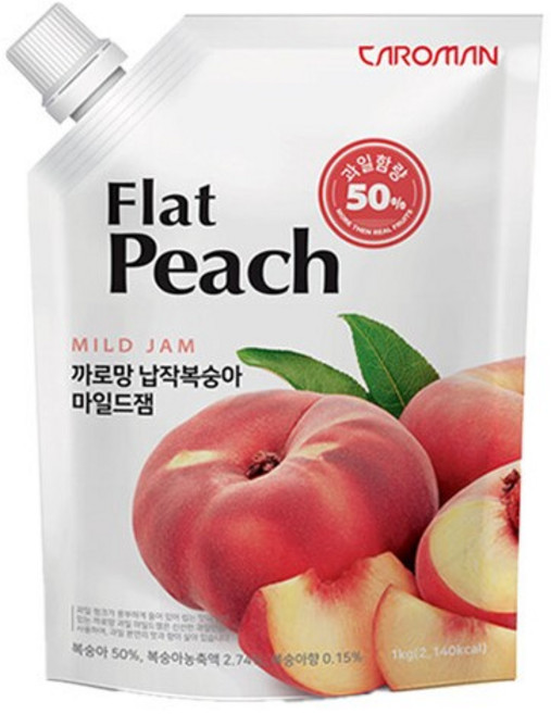 까로망 납작복숭아 마일드잼, 1kg, 1개