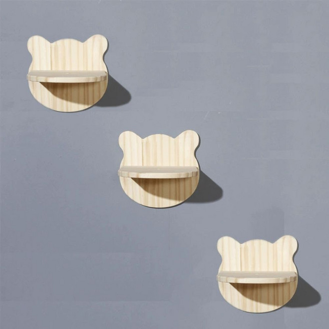 벽타워 캣 타워 워크 선반 놀이터 원목 패키지G, K. 캣헤드 스프링보드 3