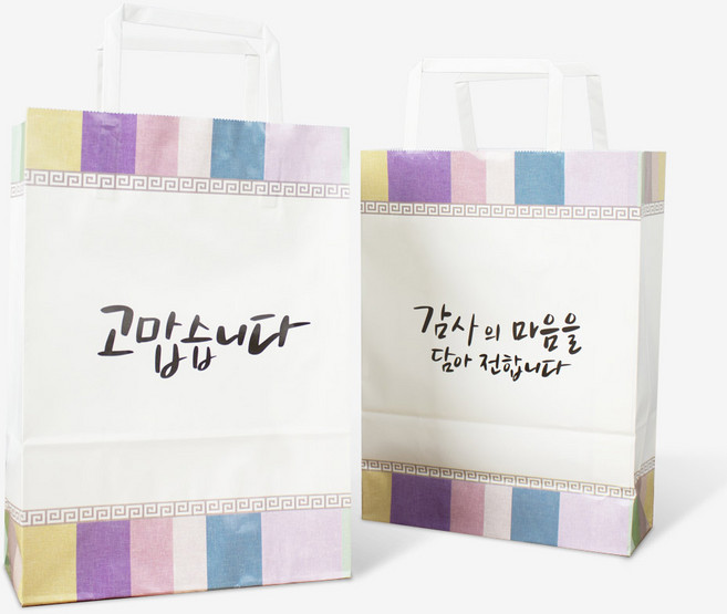 나우스팩 고맙습니다 납작끈 쇼핑백 (100장), 단품, 100개