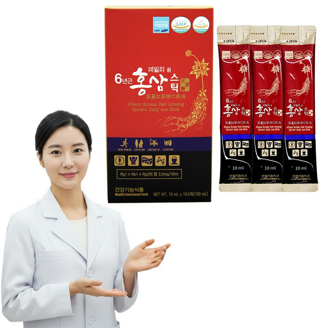 6년근 데일리원 홍삼스틱, 30개