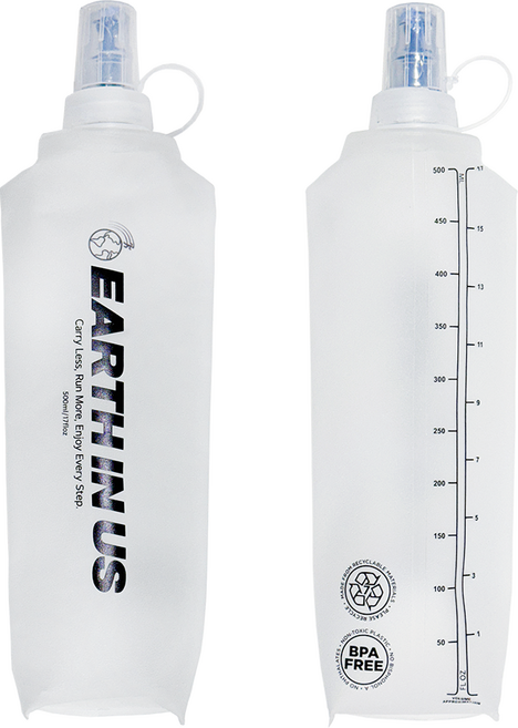 어스인어스 소프트플라스크 러닝 런닝 물병 물통 등산 커스텀 250ml 500ml, 1개, 화이트
