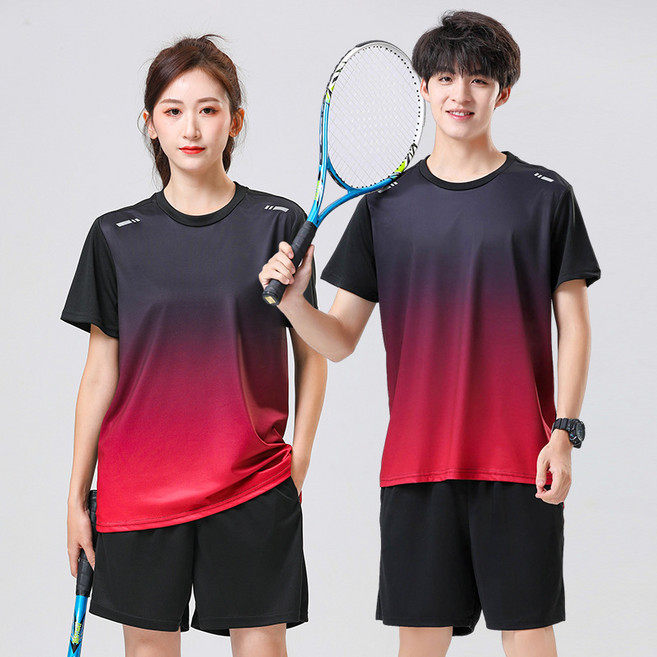 UPPERCUT 여름 트레이닝복 세트 속건 스포츠 상하의 빅사이즈 러닝복 헬스복 남녀공용 베드민턴복 테니스복 탁구복 단체복