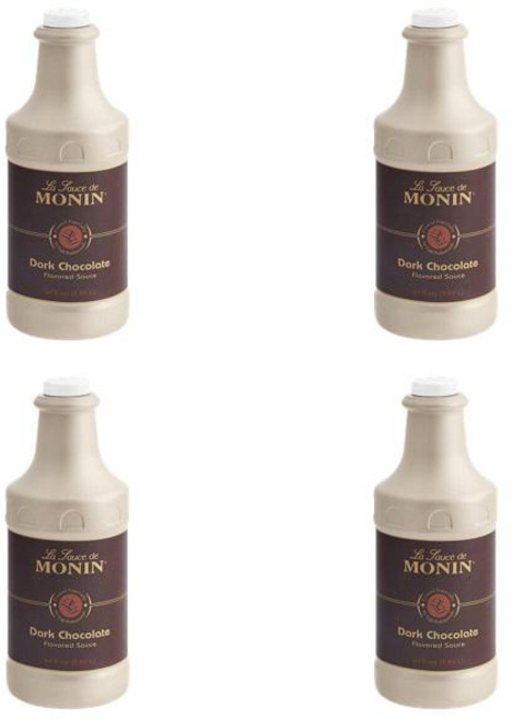 Monin 다크 초콜릿 향 소스 - 플라스틱 병 1.89L 4개