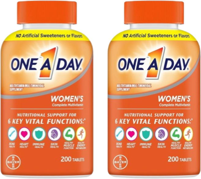 바이엘 원어데이 30대 여자 영양제 멀티비타민앤미네랄 여성종합영양제 200정 2개