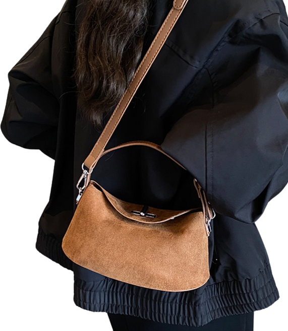 바이빈이 여성 스웨이드 데일리 미니 숄더백