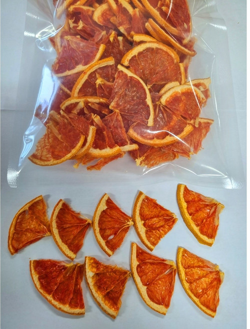 1/4으로 컷팅된 자몽칩. 가성비 좋은 가니쉬 자몽칩, 1g, 1세트, 100개입