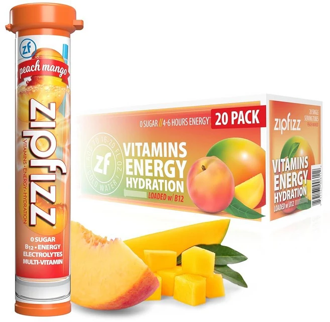 Zipfizz 헬시 에너지 드링크 믹스 20개입 - 피치망고, Zipfizz 헬시 에너지 드링크 믹스 20개입 - 피 - 쿠팡