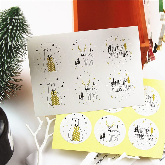 땡쓰몰 크리스마스 포장용품, 1매, 13.크리스마스 스티커/01.눈송이