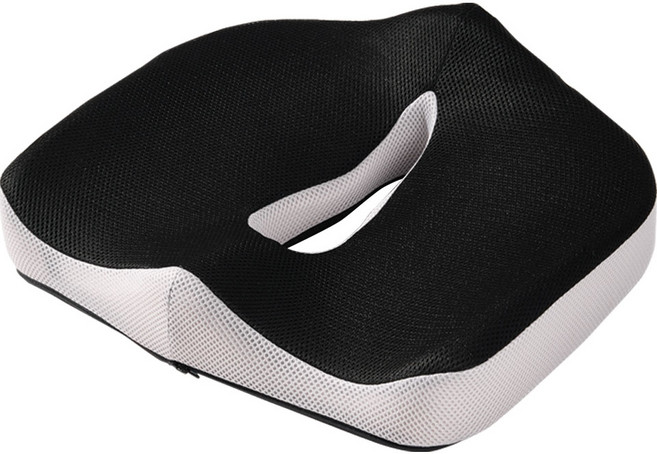 화이트울프 4D 차량용 의자방석 자세교정 쿠션 시트방석, 블랙