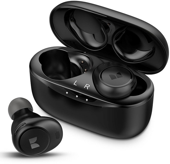 몬스터 무선 블루투스 5.3 인이어 스테레오 헤드폰 USB-C 고속 충전 이어버드로 300대의 에어링크 헤드폰 터치 컨트롤 달성, MON 온ster 무선 이어버드, 300 AirLINK