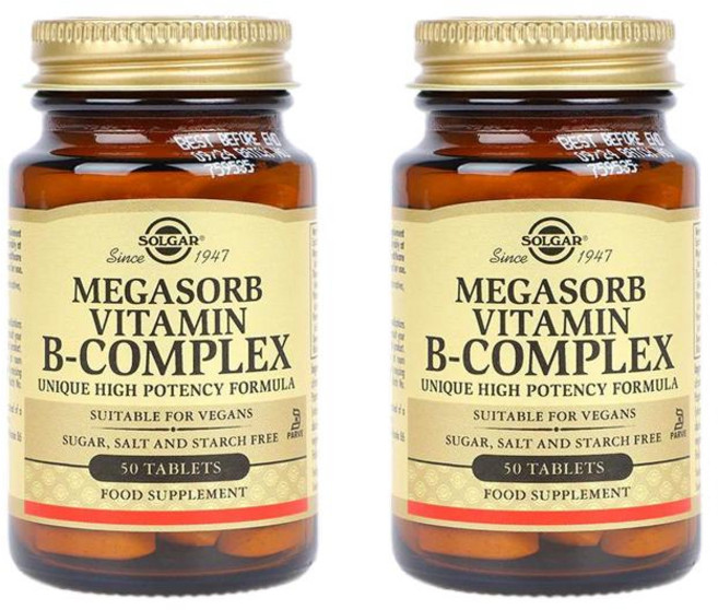 솔가 메가솔브 비타민 B-콤플렉스 50정 x2병