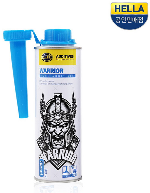 HELLA헬라 연료첨가제 워리어 300ml 1개 (가솔린용/경유용)(승용/SUV 연료량 60~70리터), 디젤/경유