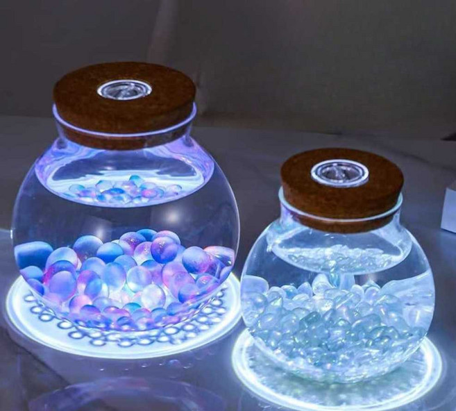 별빛미 애완용해파리 LED 관상 사무실 소형 어항 해파리키우기 수족관 거실, 1개, 상세페이지 참고