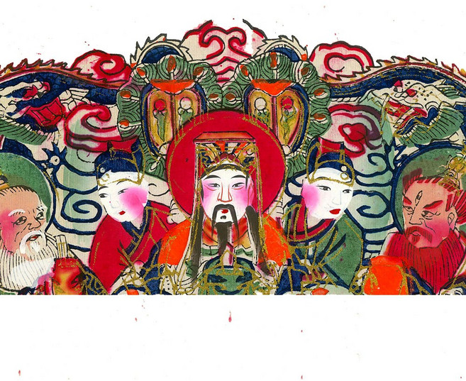 初五 玉皇上帝錫箔金紙，適用於天公生與開天門祭祀儀式, 1套, 手工金