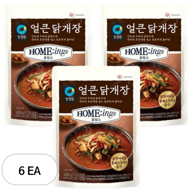 호밍스 얼큰 닭개장, 450g, 6개