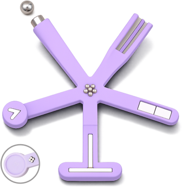 팁틱 8가지 패턴 자석젤 네일 마그네틱, 1개, 연보라