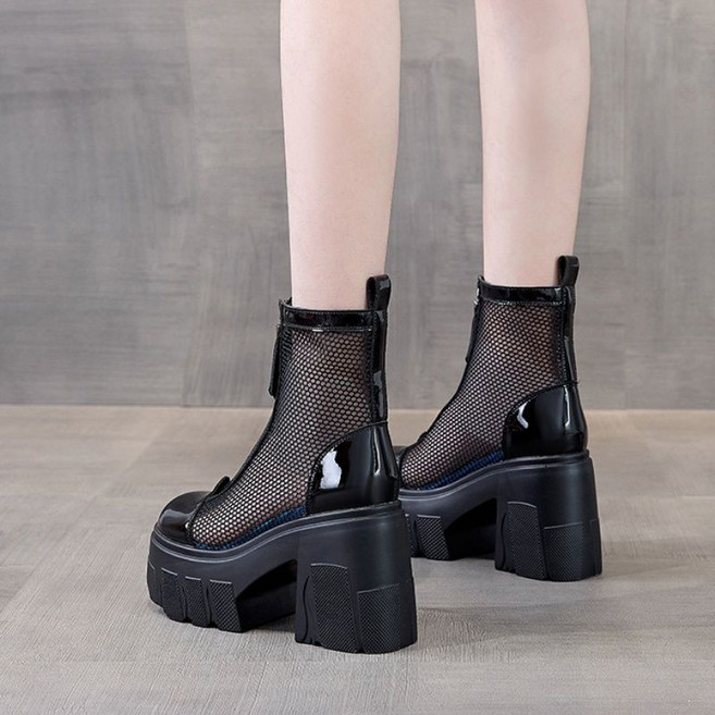 꽃소담 여자 여름 망사 워커 샌들 펀칭 통기 부츠 HZHF71