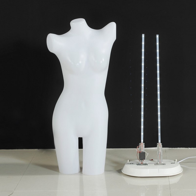 속옷 조명 디스플레이 마네킹 여성 팬티 브라 전시용 바디 모델 발광 모형 마네킹, 흰색상체+조명