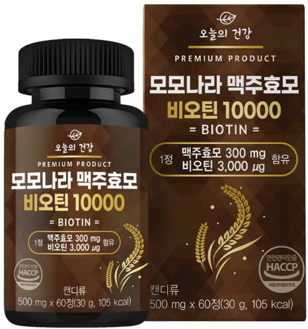 모모나라 맥주효모 비오틴 5500, 1개, 60정