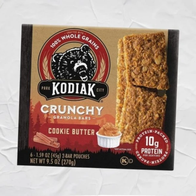 코디악 케이크스 크런치 그래놀라 스낵 바 쿠키 버터 고단백 통 파우치 6개가 들어있 1박스 12개 미주 내수, 코디악 케이크스 크런치 그래놀라 스낵 바 쿠키 버터 고 - 쿠팡