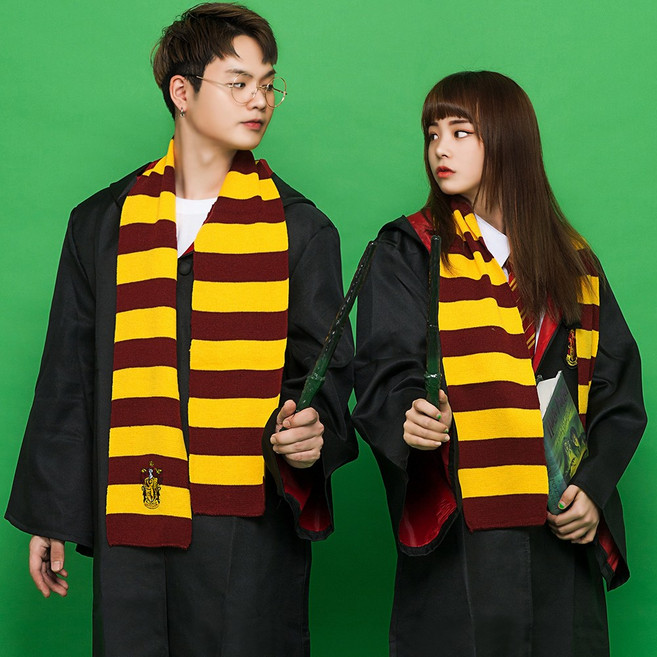 바이시스 해리포터 남녀공용 교복 코스프레 망토+머플러+넥타이 졸업사진 컨셉 파티 할로윈