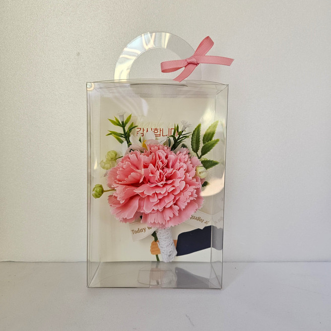 카네이션 자석 코사지, 핑크, 1개