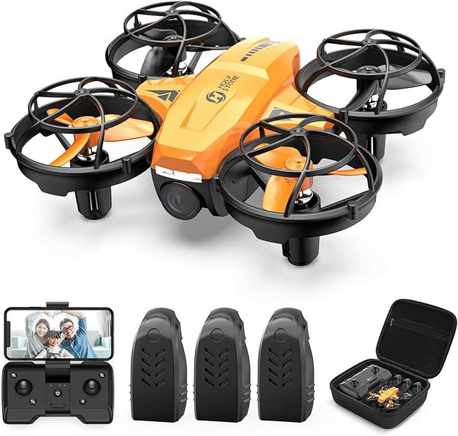 홀리스톤 HS420 미니 드론 1080P 카메라 초경량 입문용 어린이 드론 오렌지