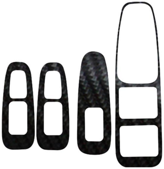 유카몰 스팅어 윈도우스위치 랩핑 데칼 스티커 (차량용스티커데칼), 카본블랙유광, 1개