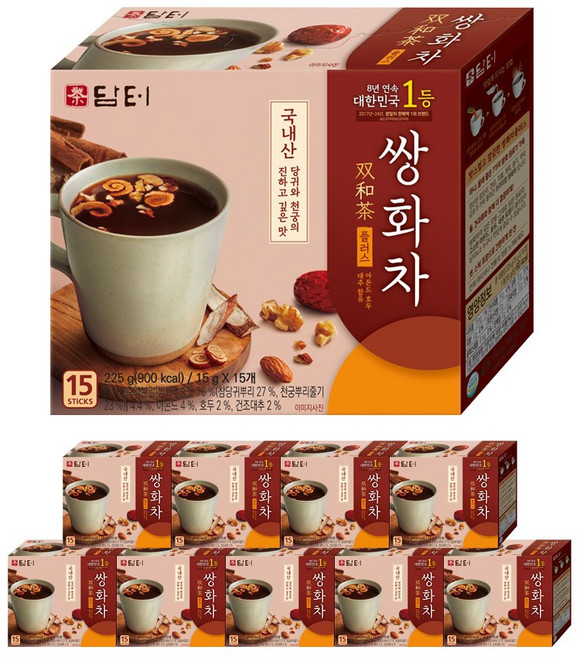 담터 쌍화차 플러스 15T, 15g, 15개입, 10개