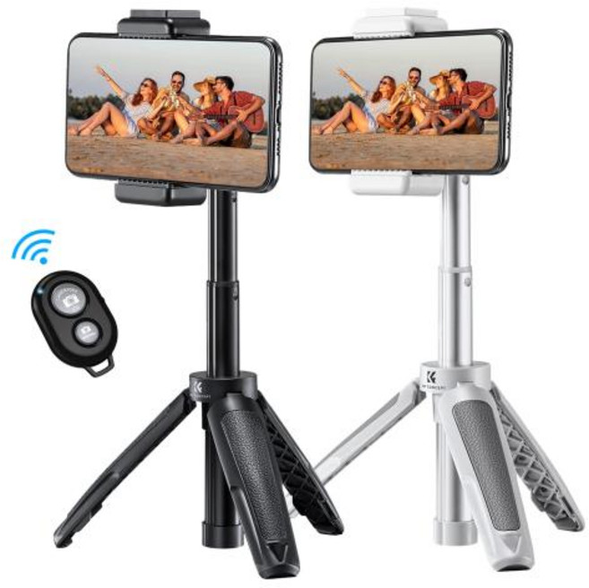 셀카봉 맥세이프 마그네틱형 KF Concept 휴대폰 삼각대 MS02 iPhone DSLR 카메라용 13.434cm 블루투스 라이브 스트리밍 스탠드, 2)2Pcs Set