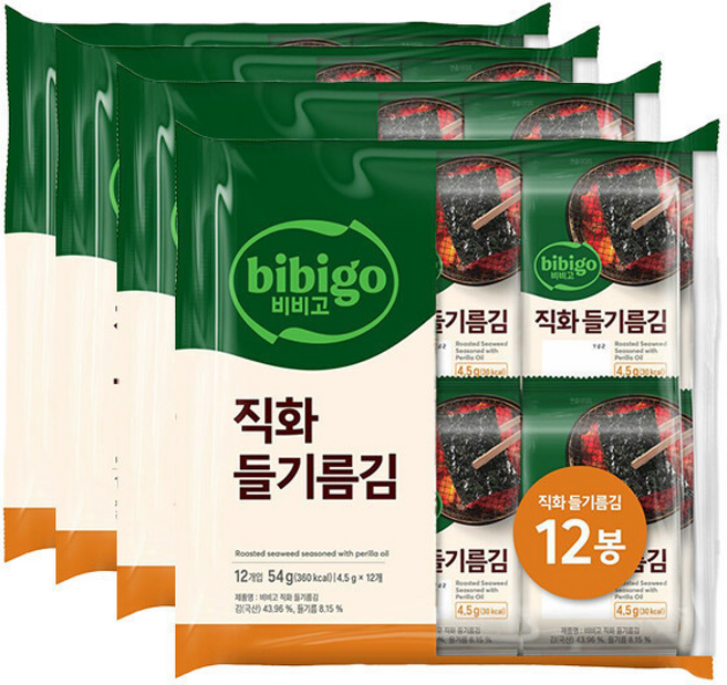 비비고 직화 들기름김, 12세트
