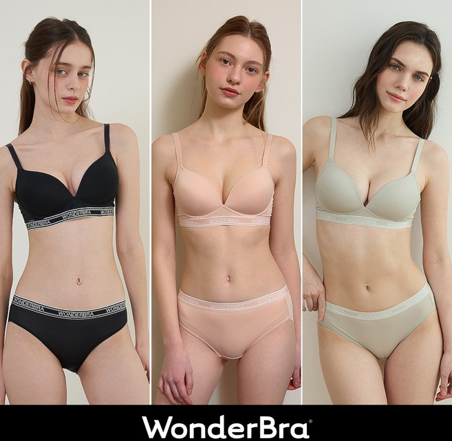 [Wonderbra] 스포츠 아웃밴드 노와이어 브라팬티 6종세트 택 1
