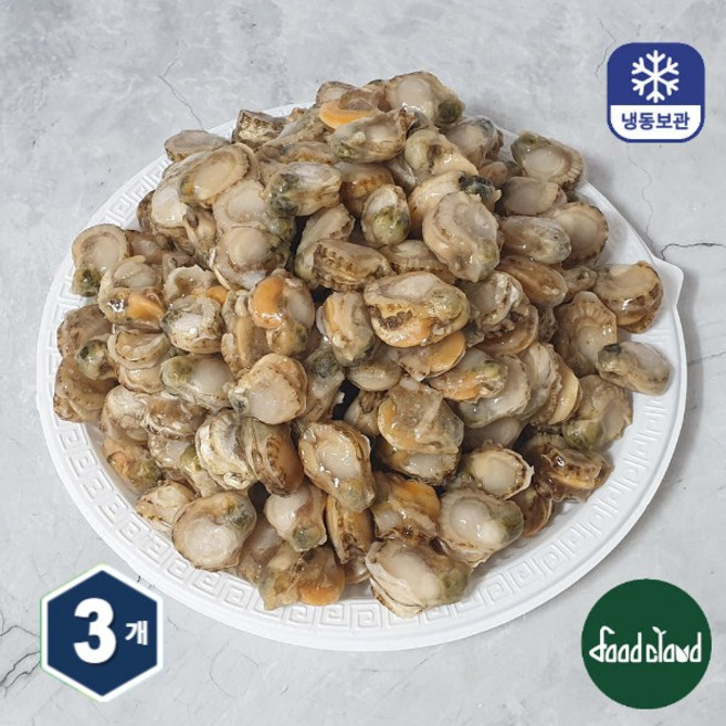 순살 가리비 1kg 자숙 가리비살 냉동, 3개