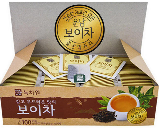 녹차원 보이차 100T, 1개, 100개입, 900mg