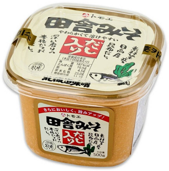 미소된장 500g 일본 된장 가쓰오부시 미소장국 양념 토모에 이나카 미소된장, 1개