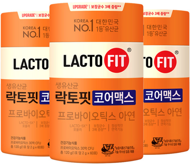 LACTO FIT 升級增強版 益生菌, 120g, 3套