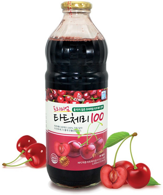 터키산 nfc 타트체리 원액 100% 쥬스 농축액 착즙 주스 원액 홈쇼핑 리얼 타트체리 쥬스 클렌즈 주스 1000 ml, 1L, 1개