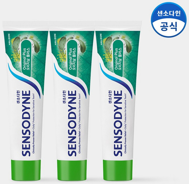 센소다인 오리지날 플러스 치약, 100g, 3개
