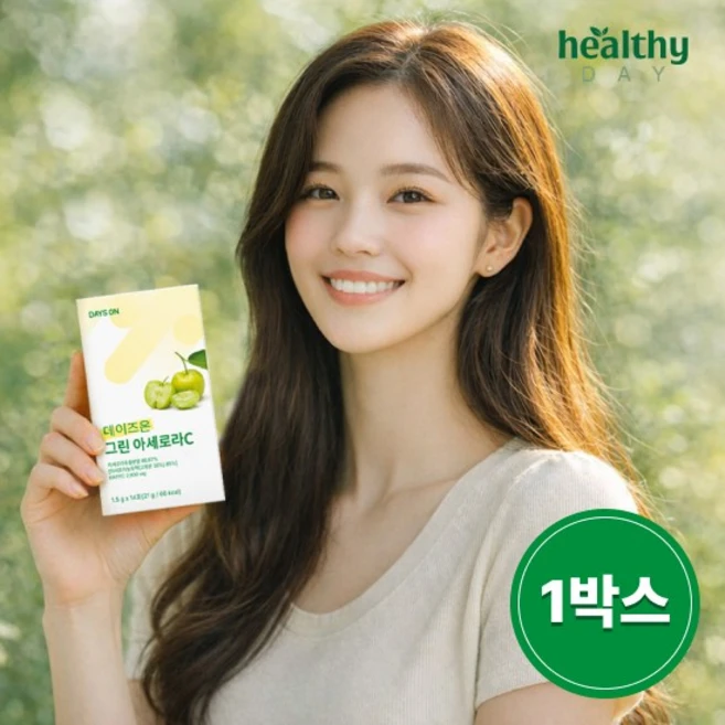 데이즈온 그린아세로라C 천연비타민C 분말 14포(2주분), 1박스, 14회분 - 쿠팡