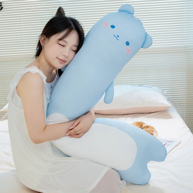 이거내꺼 대형 매끈 냉감 바디필로우 커버 분리형, 냉감 매끈 곰
