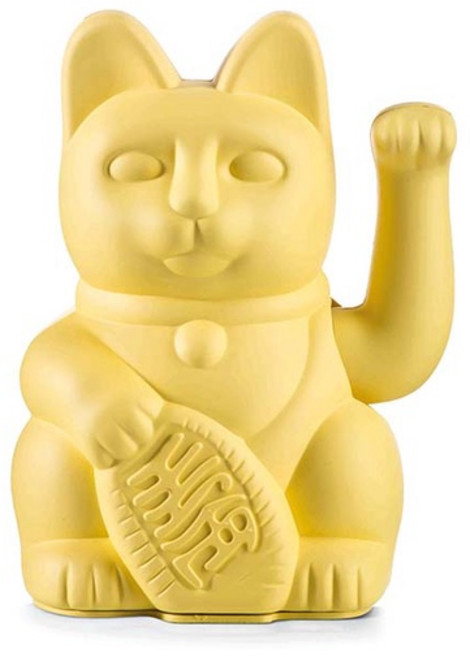 德國DONKEY Lucky Cats 幸運繽紛自動招手招財貓 原廠正貨 招財 招福 家居擺飾, 黃色