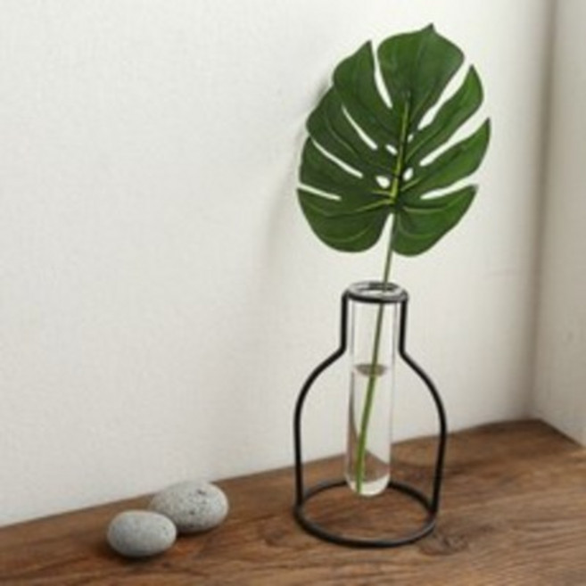 청년농부 유리14 꽃병 와인 철재 유리실린더 한송이 유리꽃화병