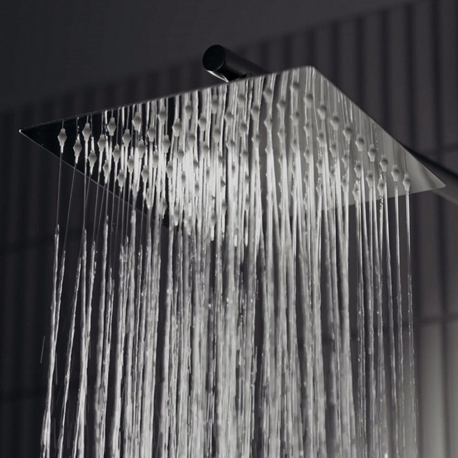 304 스테인리스 호텔식 해바라기 샤워기 헤드, 직사각 샤워헤드, 1개