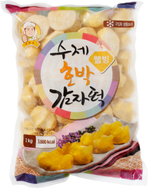 수제호박감자떡 2kg/바우네, 2kg, 2개
