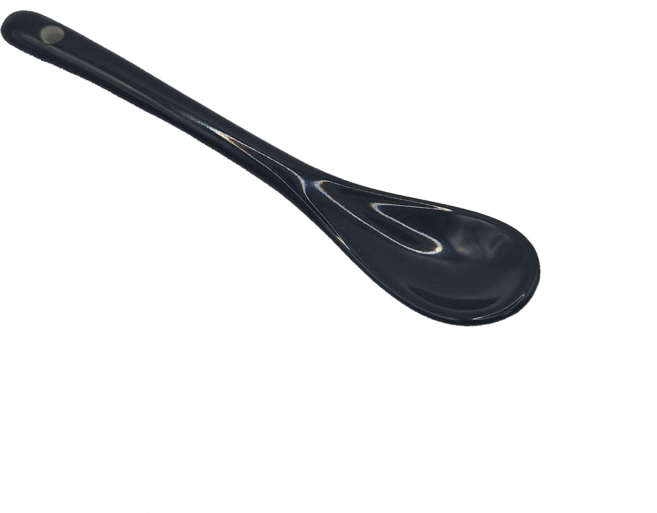 경옥고 도자기 스푼 아이스크림 이유식 한약 디저트 커피 꿀, 1개, 블랙