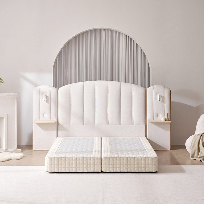 [라클라우드] 라르테 프리미엄 호텔식 패브릭 침대프레임, 아이보리