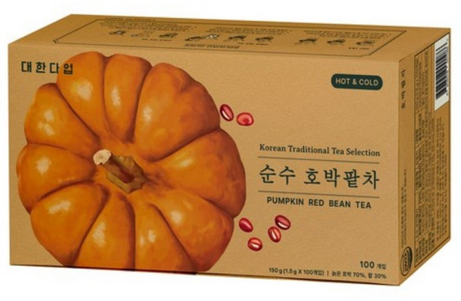 대한다업 순수 호박팥차, 1.5g, 1개, 100개입