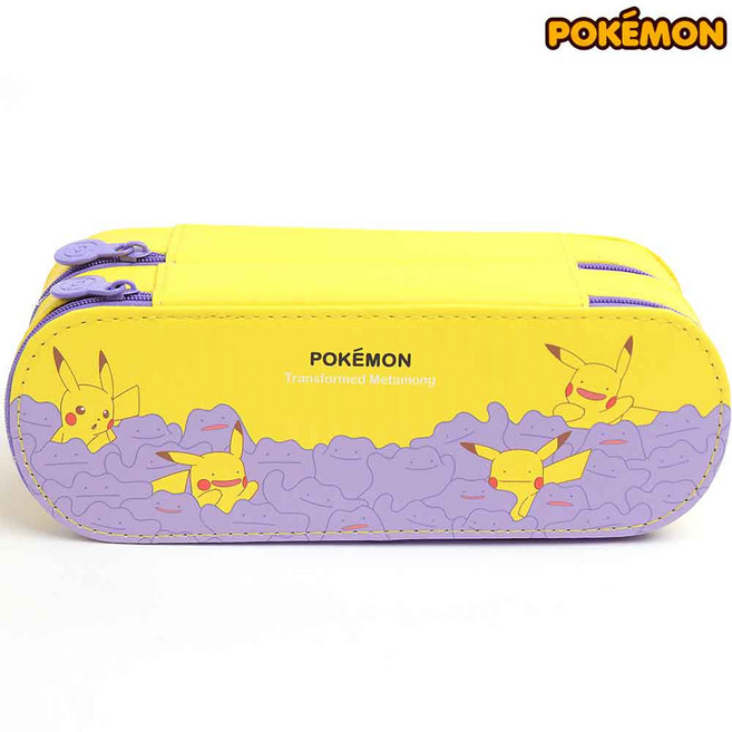 포켓몬스터 KOREA 정품 피카츄 초등 학생 필통 어린이 펜슬케이스 펜파우치, 1개, 옐로