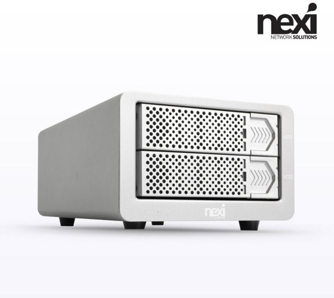 넥시 NX768 USB3.1 Type-C 2베이 데이터 스토리지/NX-802RU31/C타입/SATA 2.5형 3.5형 SSD HDD 지원/Gen2 10Gbps 속도, 1개